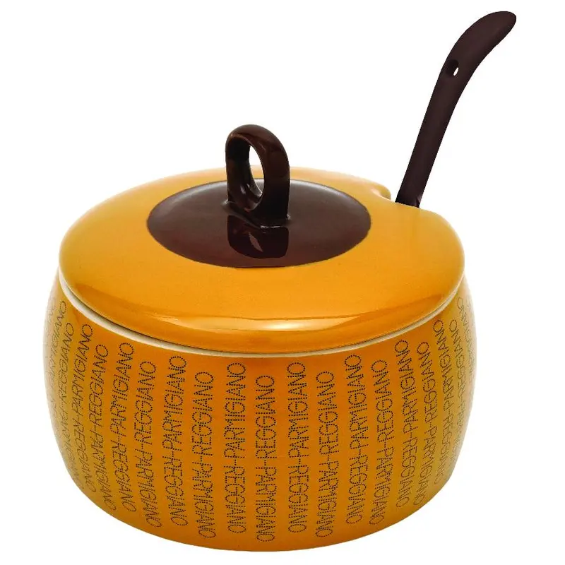 10 Oz Parmesan Cheese Serving Bowl With Integrated Spoon – Catering Line Z10375 1