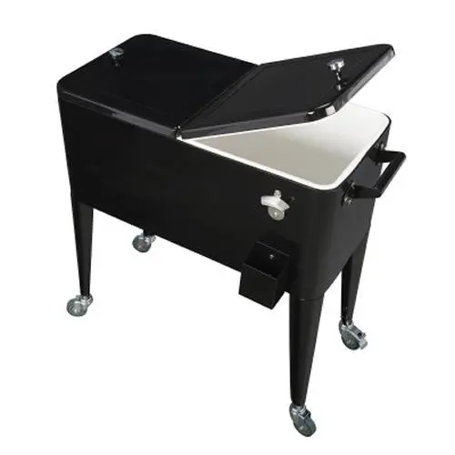 73L Retro-Style Rolling Cooler With Legs – Matte Black Rto73-Leg 1