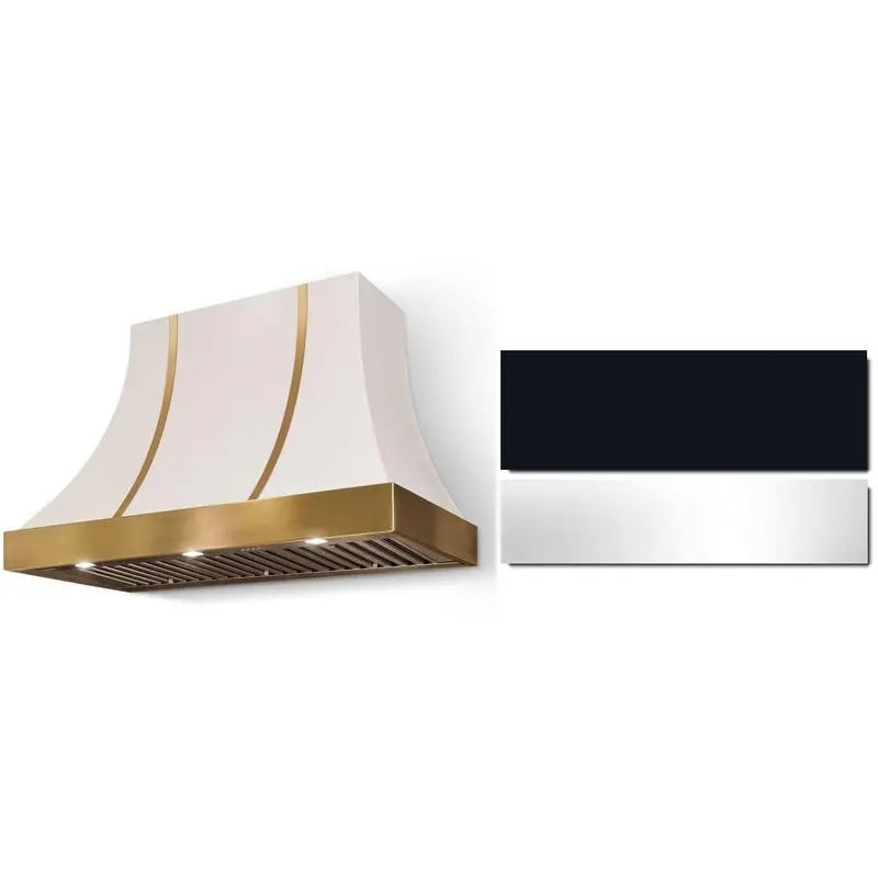Aga 48" Cascade Wall-Mount Range Hood – Black Stainless, 30" Depth, Model Ah4830Cacblkpc 1