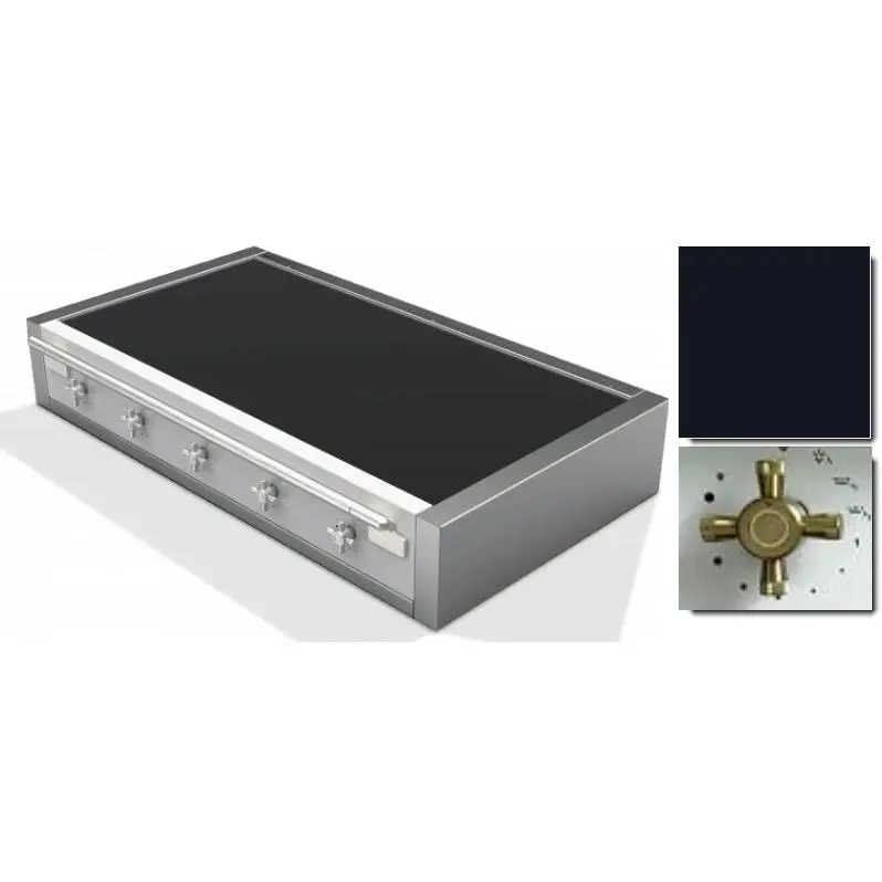 Aga Ael481Inrtabbblk 48" Built-In Induction Rangetop With Accent Band – Black 1