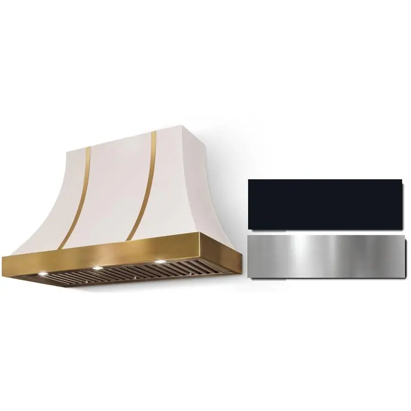 Aga Ah3630Cacblkbn 36-Inch Cascade Black Wall-Mount Range Hood 1