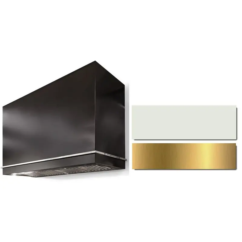 Aga Ah4854Lgewhtbb 48" Loge Wall-Mount Hood – White With Brass Accents 1