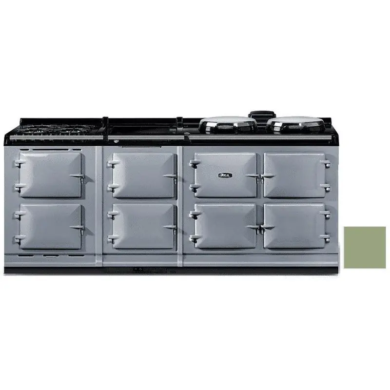 Aga Ar7783Wgoli 83-Inch R7 Classic Electric Range With Hot Cupboard & Dual Fuel Module – Olive Green Finish 1