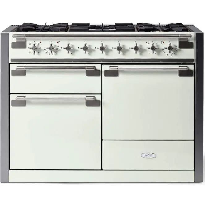 Aga Elise Ael481Dfwht 48-Inch Dual-Fuel Range In White Finish 1