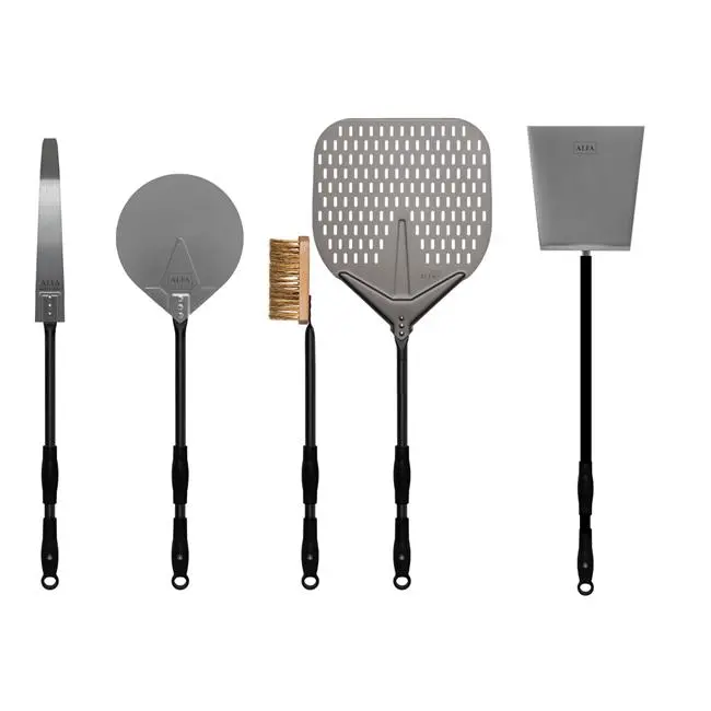 Alfa 48-Inch Black 5-Piece Pizza Peel Set 1