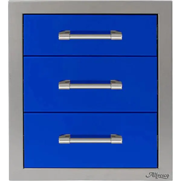 Alfresco 17-Inch Outdoor Storage Drawer Set – Sleek Three-Tier Build (Model Axe-3Dr-Sc-S5002) 1