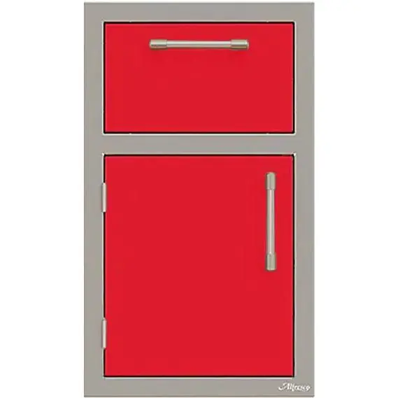 Alfresco 17" Left-Hinge Door/Drawer Combo – Efficient Single-Column Layout, Model Axe-Ddr-L-Sc-S3027 1