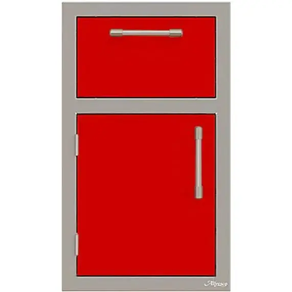 Alfresco 17" Left-Hinged Door-And-Drawer Combo – Stainless Steel, Model S3002 1