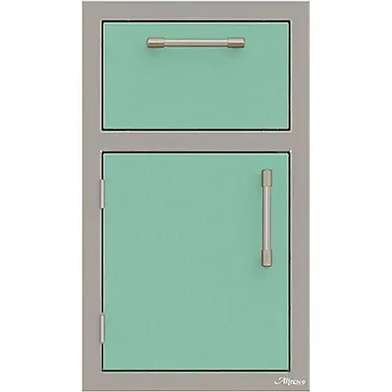 Alfresco 17" Left-Hinged Door/Drawer Cabinet – Integrated Column Design, Model Axe-Ddr-L-Sc-S6027 1