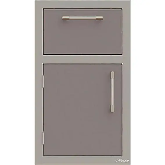 Alfresco 17" Left-Hinged Door & Drawer Combo – Compact Column Layout, Model Axe-Ddr-L-Sc-S7004 1