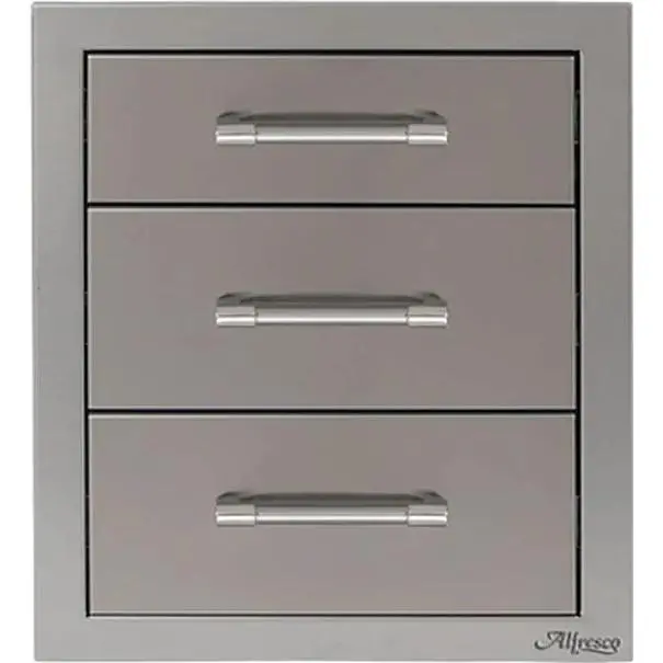 Alfresco 17" Three-Tier Outdoor Drawer Cabinet – Model S7004 1