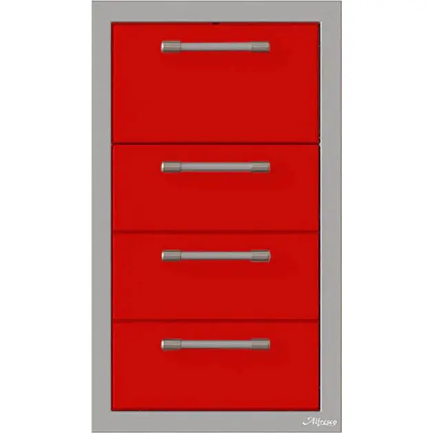 Alfresco 17" Triple-Drawer Outdoor Cabinet With Integrated Towel Holder – Model S3002 1