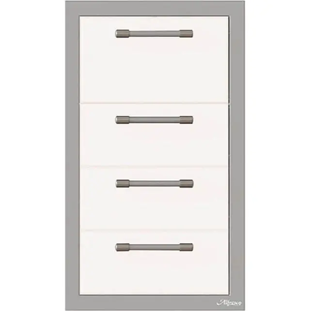 Alfresco 17" Triple-Drawer Outdoor Cabinet With Integrated Towel Holder – Model Sm9003 1