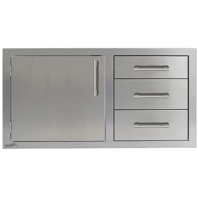 Alfresco 42-Inch Outdoor Drawer-And-Door Center (Left-Hinge) Axe-Ddc-L-42Sc 1