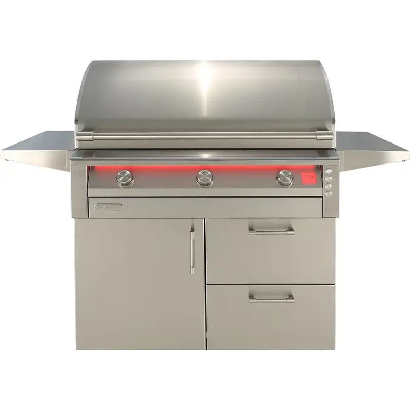 Alfresco Aipg-42C-Ng Freestanding Intelligent Professional Natural Gas Grill Cart 1