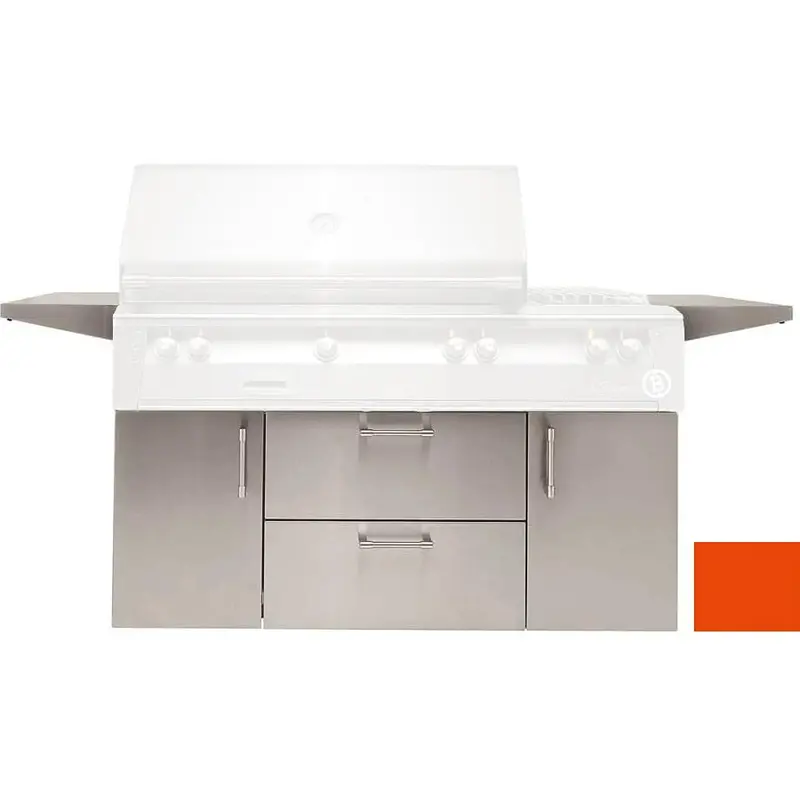 Alfresco Xe-56C-S2005 Deluxe 56-Inch Outdoor Grill Cart In Luminous Orange 1