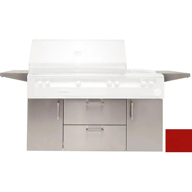 Alfresco Xe-56C-S3002 Deluxe 56-Inch Outdoor Grill Cart In Carmine Red 1