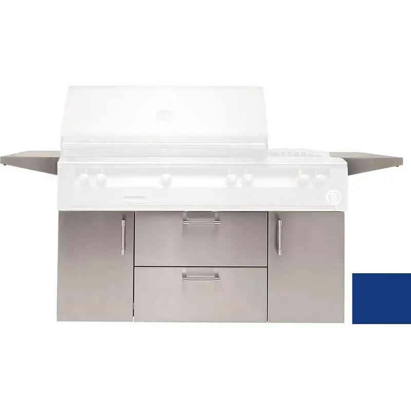 Alfresco Xe-56C-S5002 Deluxe 56-Inch Outdoor Grill Cart In Ultramarine Blue 1
