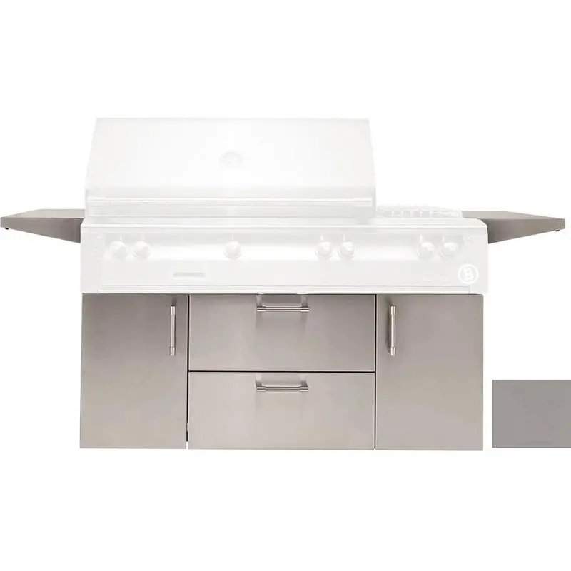 Alfresco Xe-56C-S7004 Deluxe 56-Inch Outdoor Grill Cart In Signal Grey 1