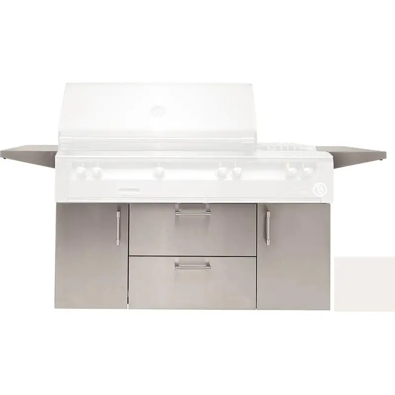 Alfresco Xe-56C-Sm9003 Deluxe 56-Inch Outdoor Grill Cart In Matte White 1