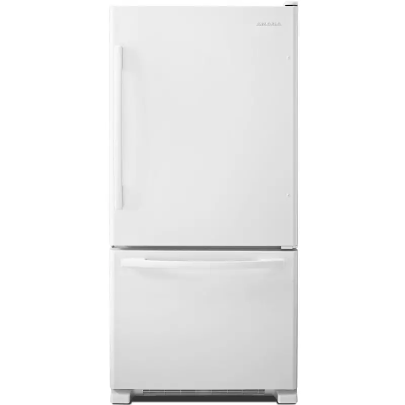 Amana 33-Inch Bottom-Freezer Refrigerator – 22 Cu. Ft., Energy-Efficient Design (Abb2224Brw) 1