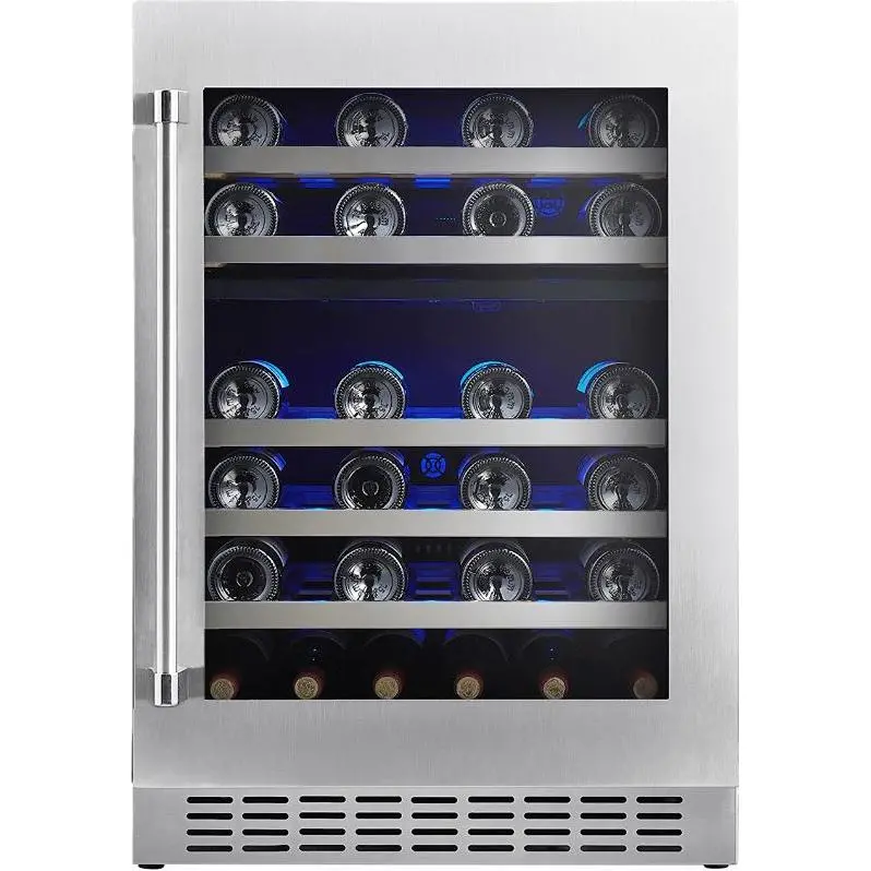 Aviva Dual-Zone 46-Bottle Wine Cooler – Temperature-Controlled Cellar (Abwc472Ss) 1