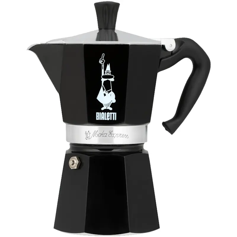 Bialetti Moka Express Black 6-Cup Aluminum Coffee Maker (18418) 1