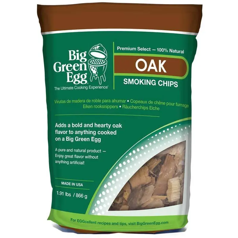 Big Green Egg 127372 Oak Smoking Wood Chips – All-Natural Flavor Enhancer 1