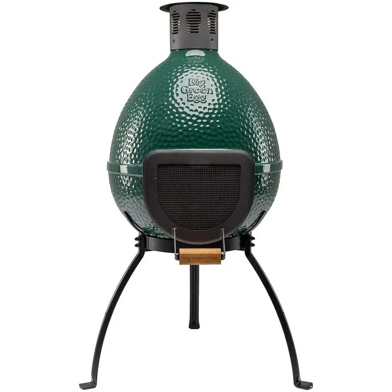 Big Green Egg 131348 Outdoor Chiminea With Fire Pit Design 1