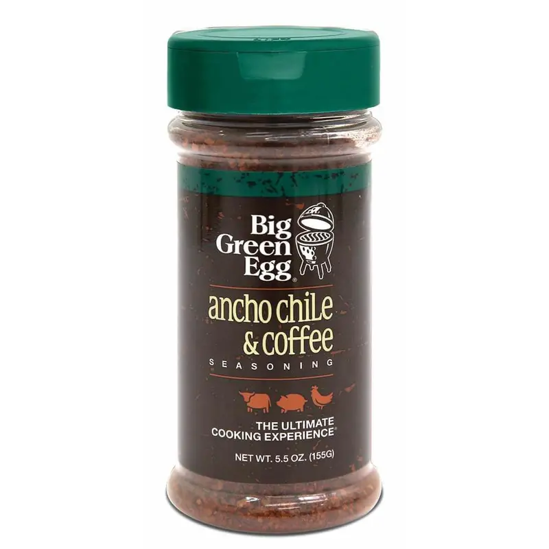 Big Green Egg Ancho Chile & Coffee Seasoning – Smoky 5.5 Oz Dry Rub, 120557 1