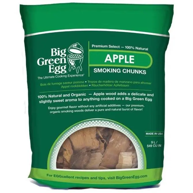 Big Green Egg Apple Wood Smoking Chunks – 100% Natural, 2.2 Lb Bag (114617) 1