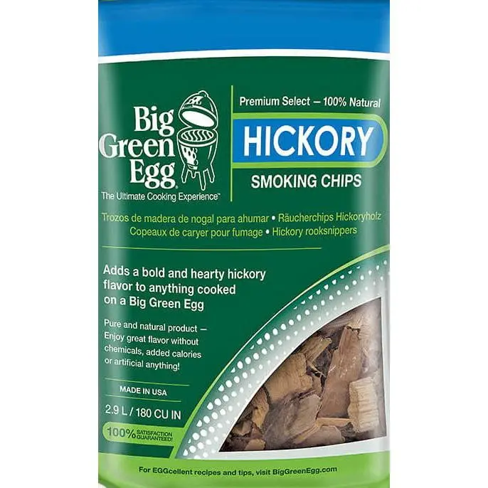 Big Green Egg Hickory Wood Smoking Chunks – All-Natural, 2.2 Lb Bag (114624) 1