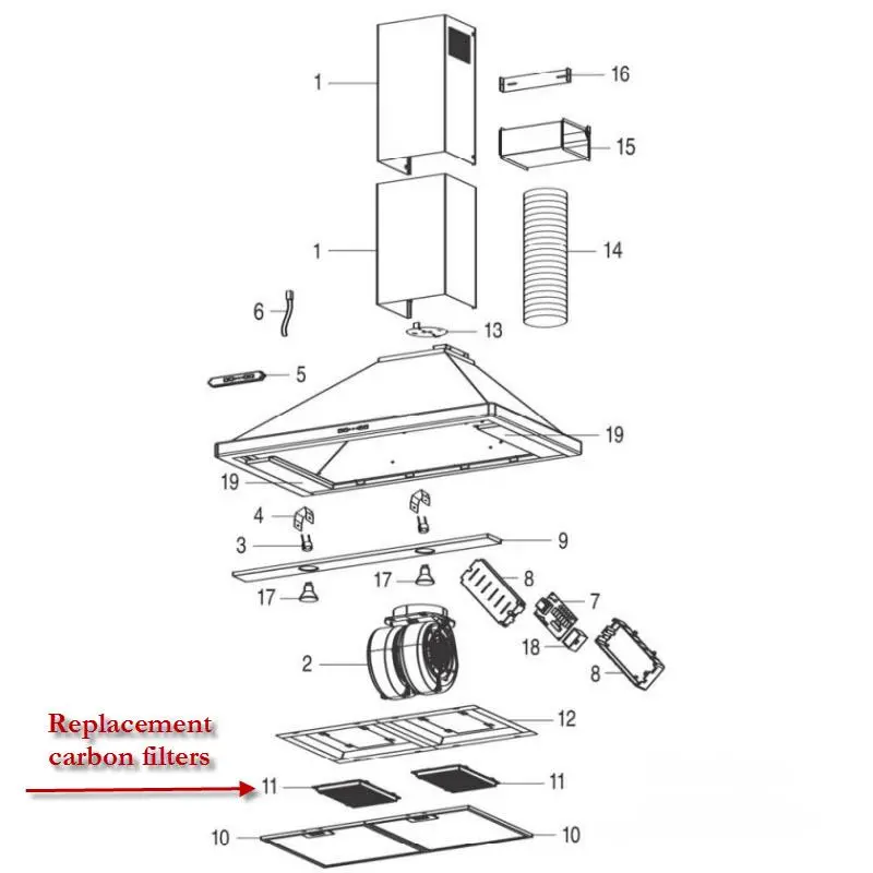 Broan S99010365 Charcoal Odor Filter – For Vent-Free Hoods 1