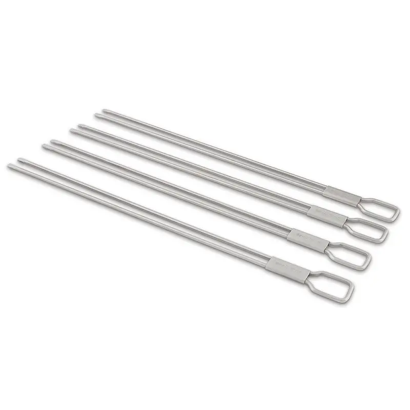 Broil King 4-Piece Stainless Skewer Set – Heavy-Duty Grilling Skewers (Model 64049) 1