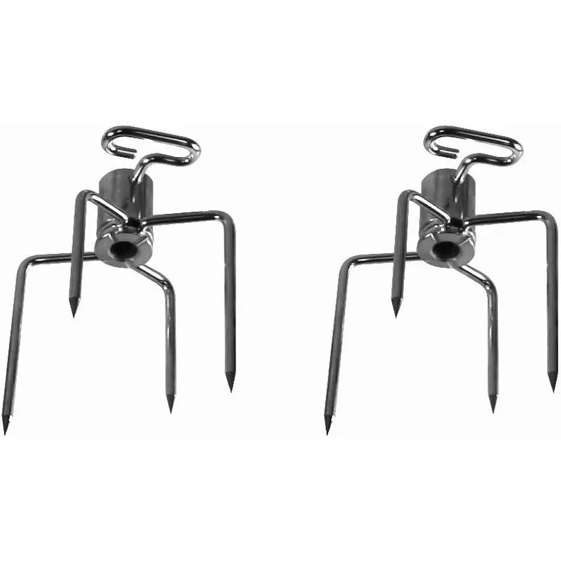 Broil King Stainless Steel Rotisserie Meat Forks – Pair (Model 50502) 1