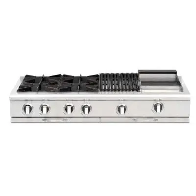 Capital 48-Inch Gas Rangetop – Glossy Stainless Steel Finish (Cgrt484Gg-N) 1