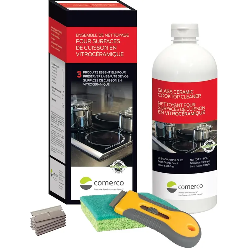 Comerco Cooktop Cleaning Kit For Glass & Ceramic Surfaces – 700 Ml Formula, 3331.10301 1