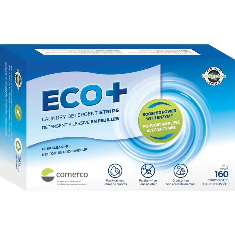 Comerco Eco+ Laundry Detergent Strips – 160 Loads (Zero-Waste Formula) 1