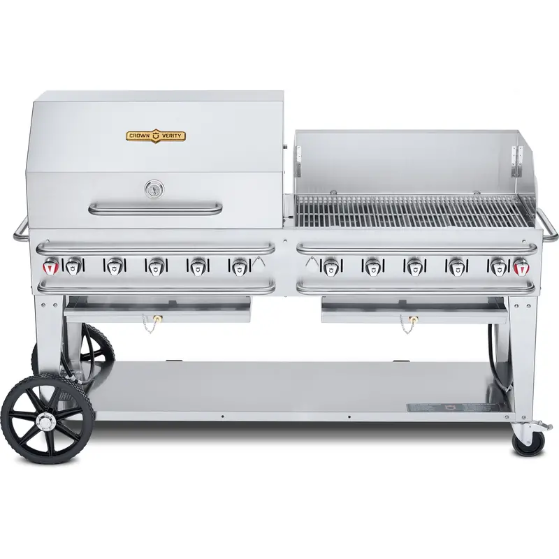 Crown Verity Cv-Rcb-72Rwp-Si50/100 – 72" Rental Grill With Dome & Wind Guard (50/100 Lb Tank Compatible) 1