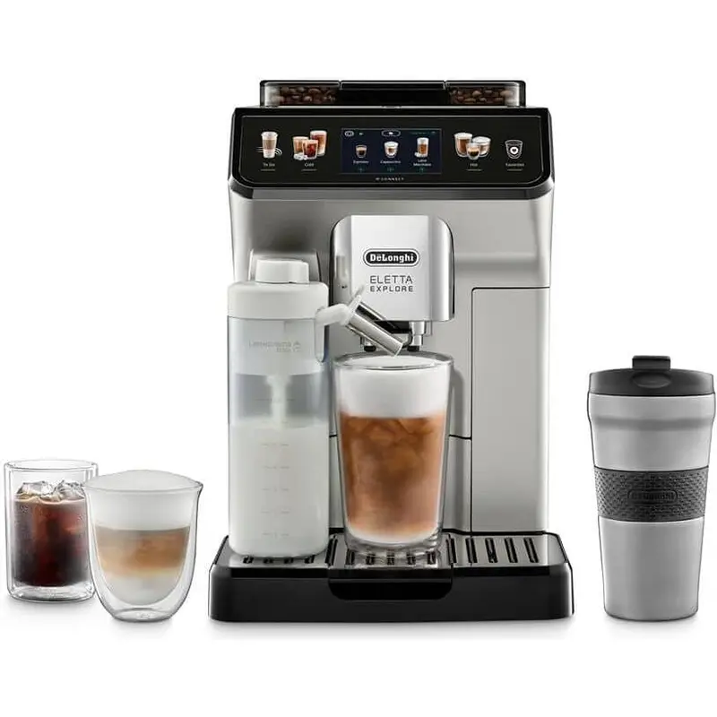 De'Longhi Eletta Explore Fully Automatic Espresso & Cold Brew Machine Ecam45086S 1