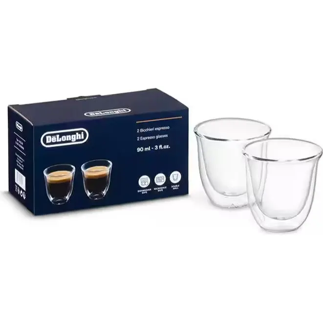 De'Longhi Insulated Double-Wall Espresso Shot Glasses – 2-Pack (Dlsc310) 1