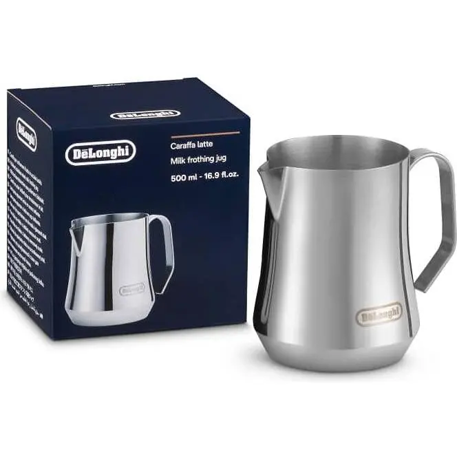 De'Longhi Large Stainless Steel Milk Frothing Pitcher – 600 Ml (Dlsc069) 1