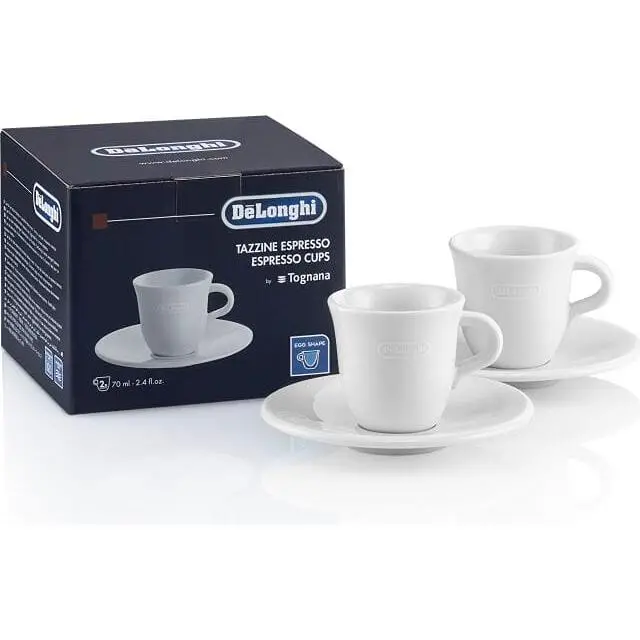 De'Longhi Porcelain Espresso Cups – 2.5 Oz, 2-Cup Set (Dlsc308) 1