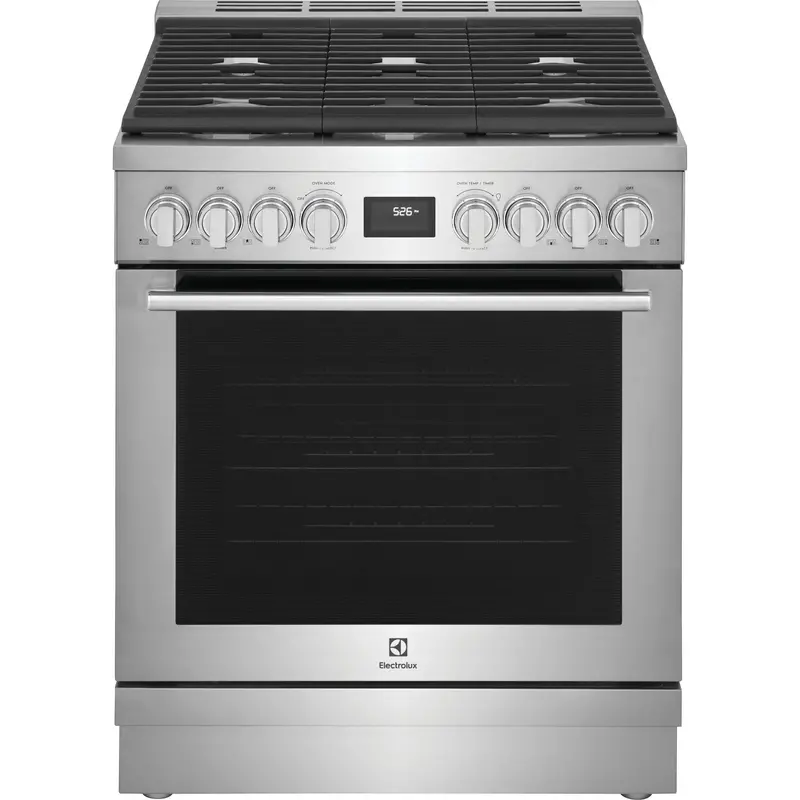 Electrolux 30-Inch Dual-Fuel Freestanding Range – Gas Burners + Electric Oven (Ecfd3068As) 1