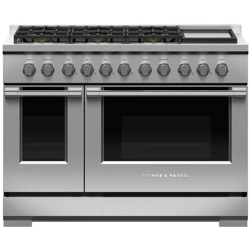 Fisher & Paykel 48-Inch Freestanding Gas Range – Matte Black Finish With Griddle (Rgv3-486Gd-N) 1