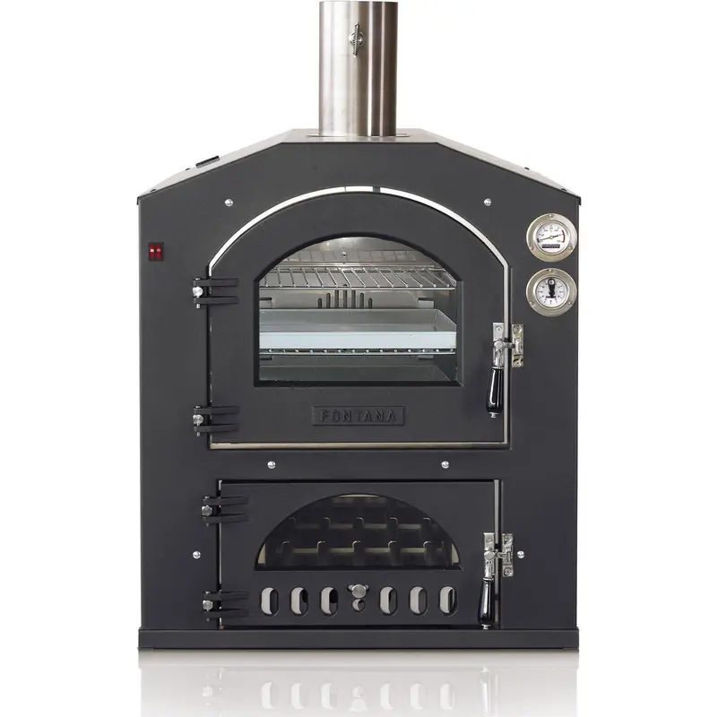 Fontana Forni Inc Ca-Inc-100X65V Built-In Outdoor Wood Pizza Oven 1
