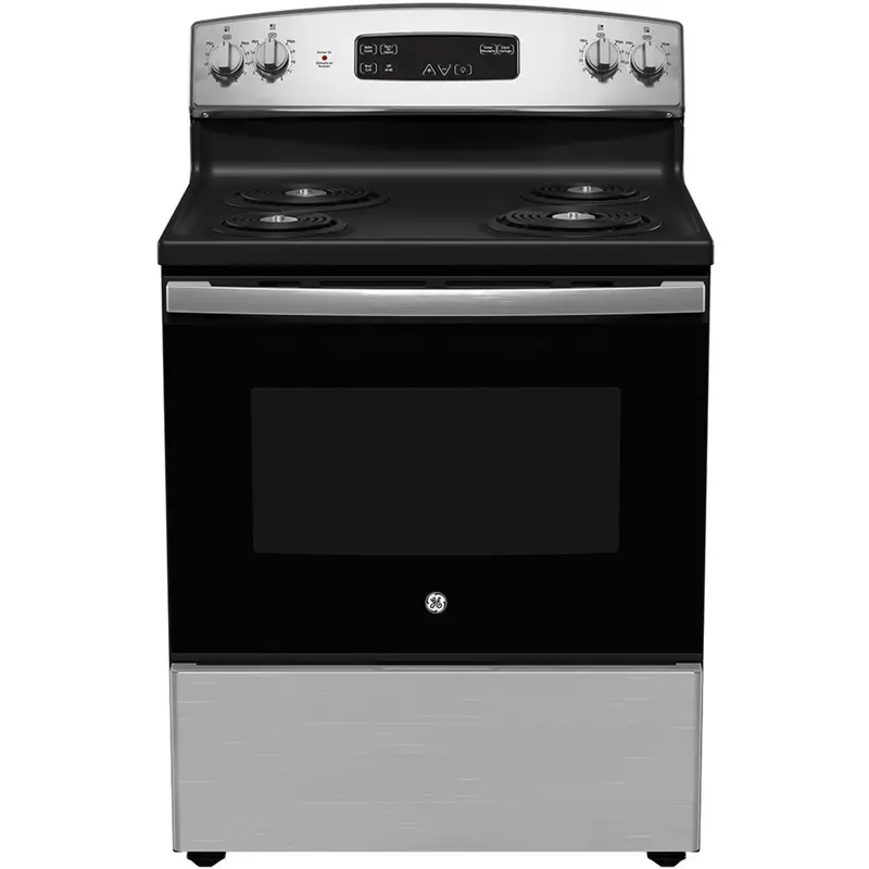 Ge 30-Inch Freestanding Electric Range With Smooth Cooktop (Jcbs350Svss) 1