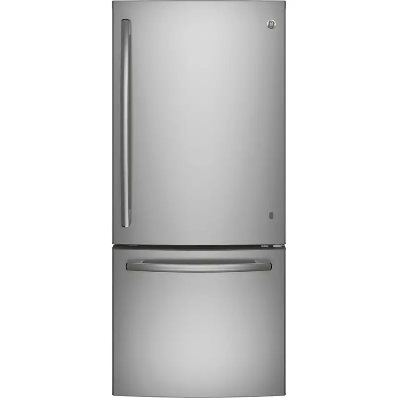 Ge Bottom-Mount Refrigerator With Led Interior Lighting – 20.9 Cu. Ft., Model Gde21Dyrkfs 1