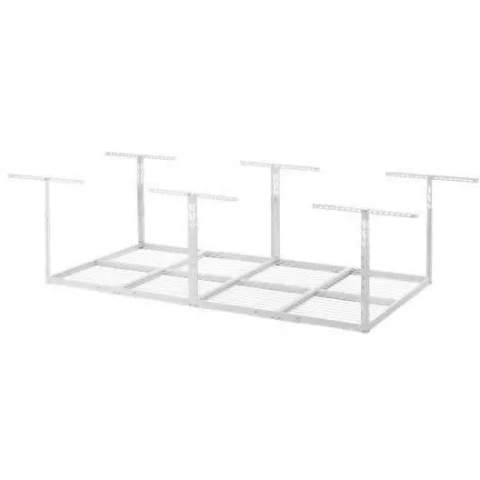 Gladiator Ceiling-Mounted Garage Shelving Unit – 4 Ft X 8 Ft, White (Gals48M4Jw) 1