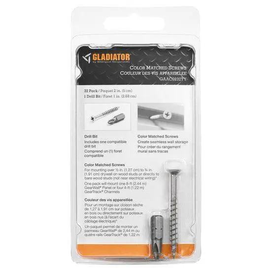 Gladiator Universal Mounting Screws – 32-Piece Replacement Hardware Pack 1